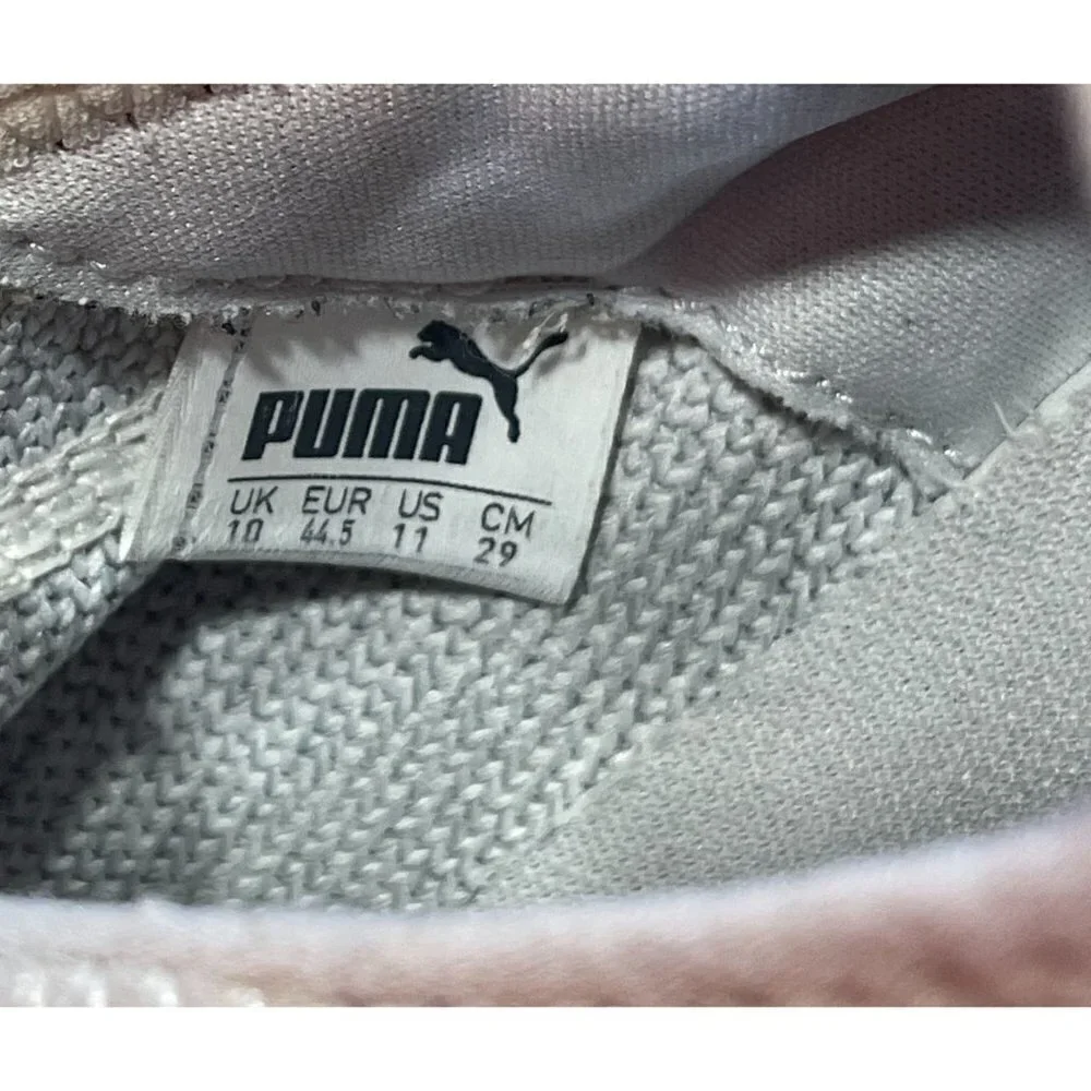 Puma Men's Sneaker Training Shoe Mesh Lace-UP Grey White Size 11